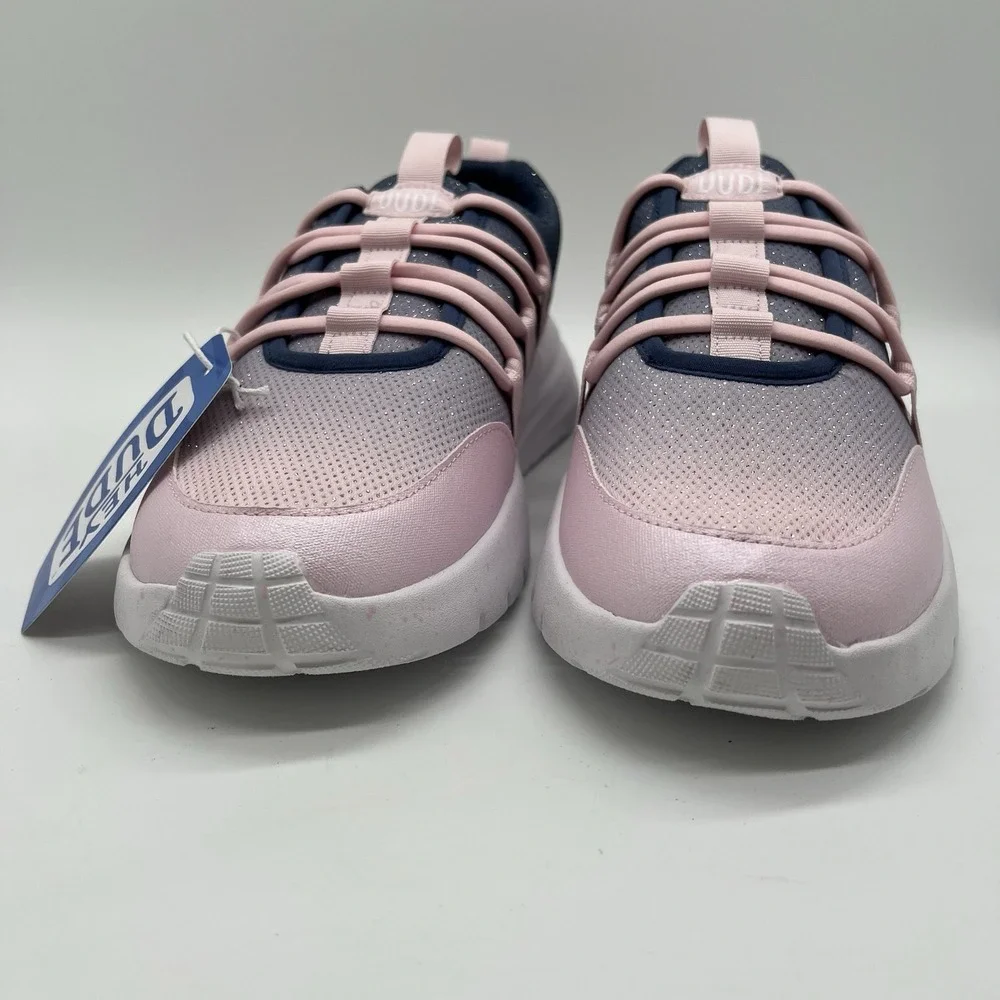 Hey Dude Shoes Sirocco Trek Y Shimmer Girls Sz‎ J7 Petal Pink/Navy New - Picture 6 of 12